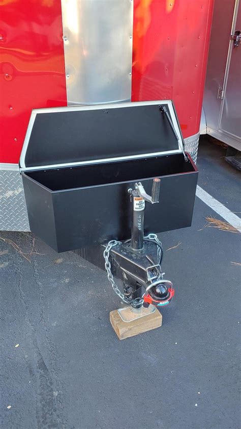 haul-master 2.31 cu. ft. steel trailer tongue box|harbor freight trailer box size.